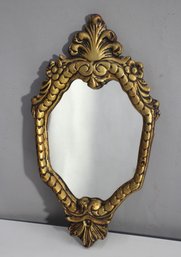 Ornate Gold Wall Mirror  15.5' X 9' Baroque Style Accent Piece