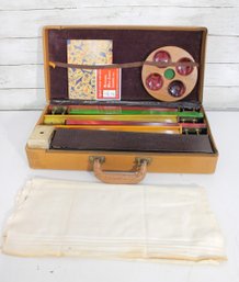 Vintage Travel Mahjong Set In Case  Complete With Tiles, Racks & Accessories