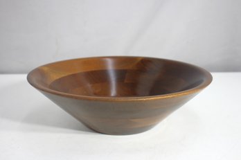 Vintage Mid-Century Modern Walnut Salad Bowl  12' Round