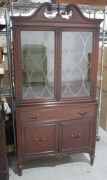 Classic Heirloom Mahogany Hutch Cabinet