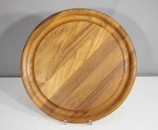 Vintage Dansk International Teak Round Carving Board  17'