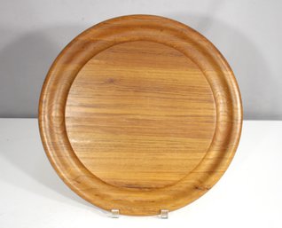 Vintage Dansk International Teak Round Carving Board  14.5'