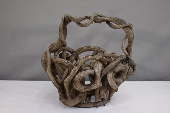 Vintage Twisted & Gnarly Vine Basket