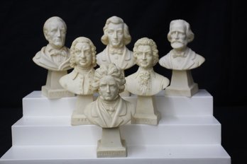 Vintage Resin Famous Composer Busts