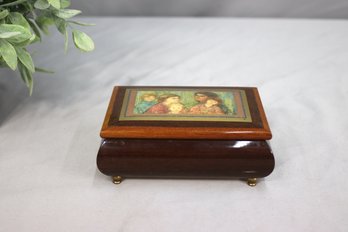 Italian Lacquered  Jeweler Music Box. 'love Store '  Working