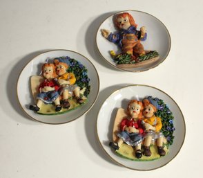 Three (3) Vintage  Figurine Plates