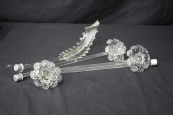 Vintage Lot Of 4 Pieces Flower Arms Parts