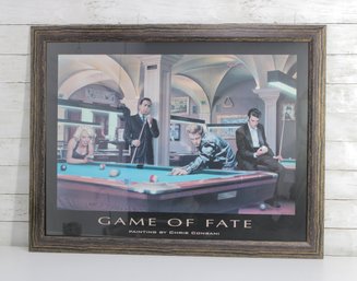 Game Of Fate By Chris Consani  Framed Billiards Art Print  27' X 35'