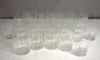 Group Lot Of Vintage Crystal Highball & Rocks Glasses
