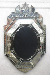 47' Venetian Etched Glass Mirror  Antique Style Ornate Wall Decor