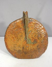 Large Vintage Studio Pottery Pomegranate Vase  13' Tall Handcrafted Ceramic