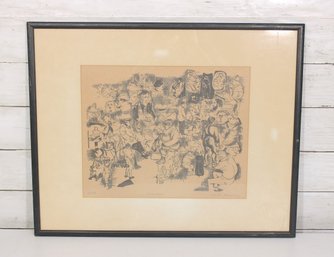 Morton Garchik Subways Etching  Limited Edition 61/250  Signed  Framed  16.5' X 20.5'