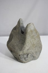 Unique Hand-Carved Natural Stone Vase  9' Tall  Organic Modern Sculpture