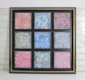 Turning Seasons Framed Wall Art  9-Panel Abstract Design  Square Decor  35.5' X 35'