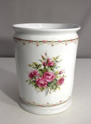 Vintage Liette Porcelain Vase With Floral Design