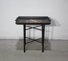 Vintage Floral Tray Top Folding Table