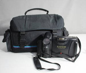 Vintage Sharp ViewCam Camcorder With Carrying Bag  Classic Video Recording Equipment