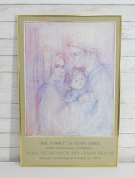 The Family By Edna Hibel  Hibbel Museum Exhibition Print  Framed  32.5' X 21'