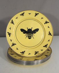 Set Of 6 Honeycomb Studio Bee Plates  10.5'  Oven, Dishwasher & Food Safe  Made In Indonesia