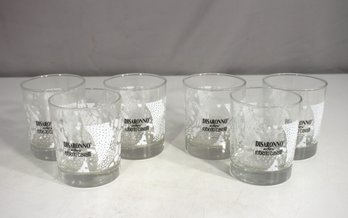 Set Of 6 Disaronno X Roberto Cavalli Limited Edition Glasses  4 Tall Rocks Glasses