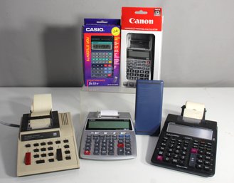 Group Lot Of Calculators  Mixed New & Used Models (Canon, Casio, And More)