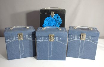 Vintage 45 RPM Vinyl Record Collection With Storage Cases  Classic Rock & Pop Hits