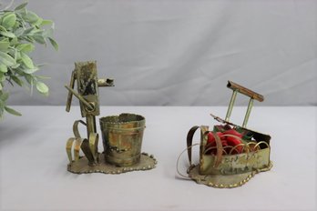 COPPER VINTAGE Water Pump Bucket Tin Metal &  Iron Boat