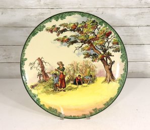 Antique Royal Doulton The Gleaners Decorative Charger Plate  15' Hand-Painted Scene