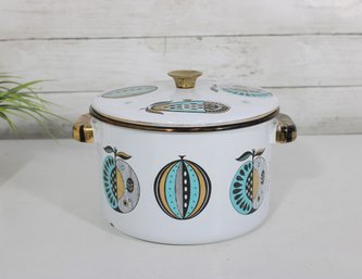 Vintage Georges Briard Enamel Dutch Oven Pot 8' MCM Mid Century Modern Cookware