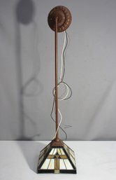 Vintage Tiffany-Style Stained Glass Pendant Lamp
