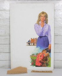 Vintage Romantic Illustration Board The Best Time To Be  Signed Original Artwork  26.5' X 17'