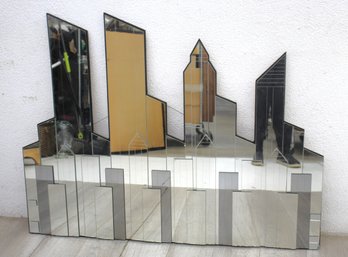 Vintage NYC Skyline Mirrored Wall Art