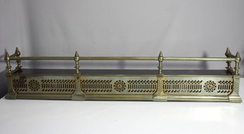 Vintage Brass Fire Fender Converted Wall Shelf