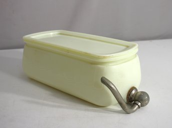 Vintage Seville Yellow Water Dispenser   With Metal Spout (4H X 13W X 5D)