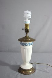 Vintage Wedgwood Embossed Queensware Urn Lamp