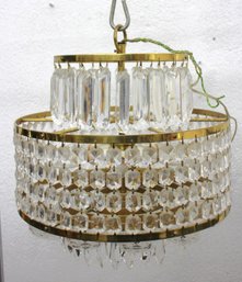 Elegant Vintage Waterford Crystal Two-Tier Chandelier