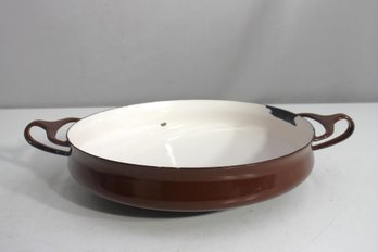 Vintage Dansk Kobenstyle 10 Brown Enameled Cast Iron Paella Pan  Jens Quistgaard
