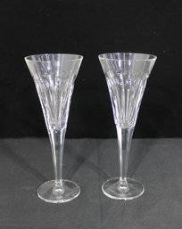 Waterford Millennium Crystal Wine Glasses  9.25 Tall  Set Of 2 Elegant Cut Crystal Stems