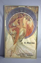 'Alphonse Mucha Exhibition Poster - Gallery Rizzoli, 1982'