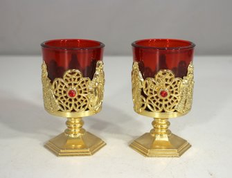 Candle Votive Stand - Infant Of Prague, Sacred Heart, Immaculate Heart-pair