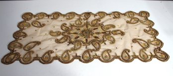 Beaded And Embroidered Table Runner  15' X 31'