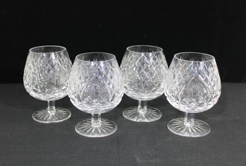 Waterford Crystal Lismore Brandy Glasses  5.25'  Set Of 4 Cut Crystal Snifters