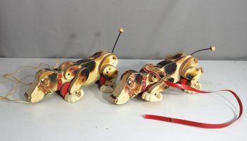 'Vintage Fisher-Price Snoopy Pull Toys - Lot Of 2'