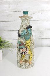 Vintage Mid-Century Furlan Italy Hand-Painted Clown Figural Wine/Liquor Bottle  13.5'