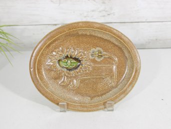 Bennington Pottery Tawny Mustard Glaze Platter Tray  Mid Century Style  10.5' Oval