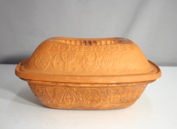 Vintage Rmertopf Clay Baking Dish  13' X 9', Made In West Germany