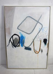 Large Modern Abstract Mixed Media Painting  62 X 41.5  Contemporary Minimalist