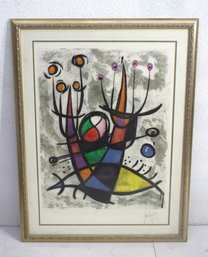 Pencil-Signed Joan Mir Lithograph Print  Framed  43 X 33