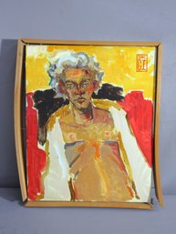 'A Wrecked From The Port' - Expressive Oil Painting By Gilabaca, Valparaiso, 2002