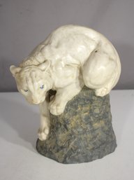 Boulton Co. White Tiger Figurine  10 Tall, Handcrafted Wildlife Sculpture